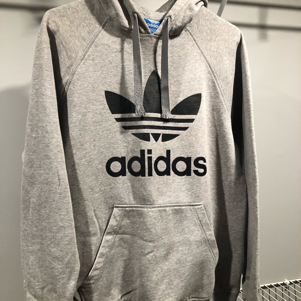 Adidas grey hoodie medium